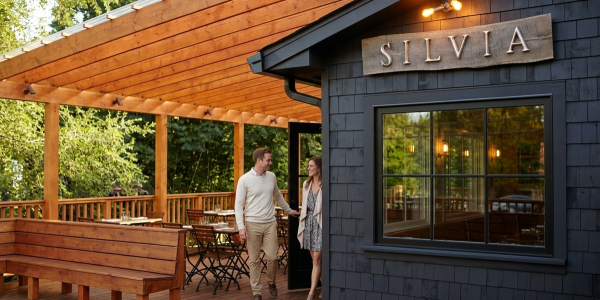 Wood-fired dining at Silvia restaurant in Woodstock, Ulster County, NY