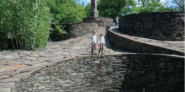 Outdoor sculpture and art installation at Opus 40 in Saugerties, Ulster County, NY