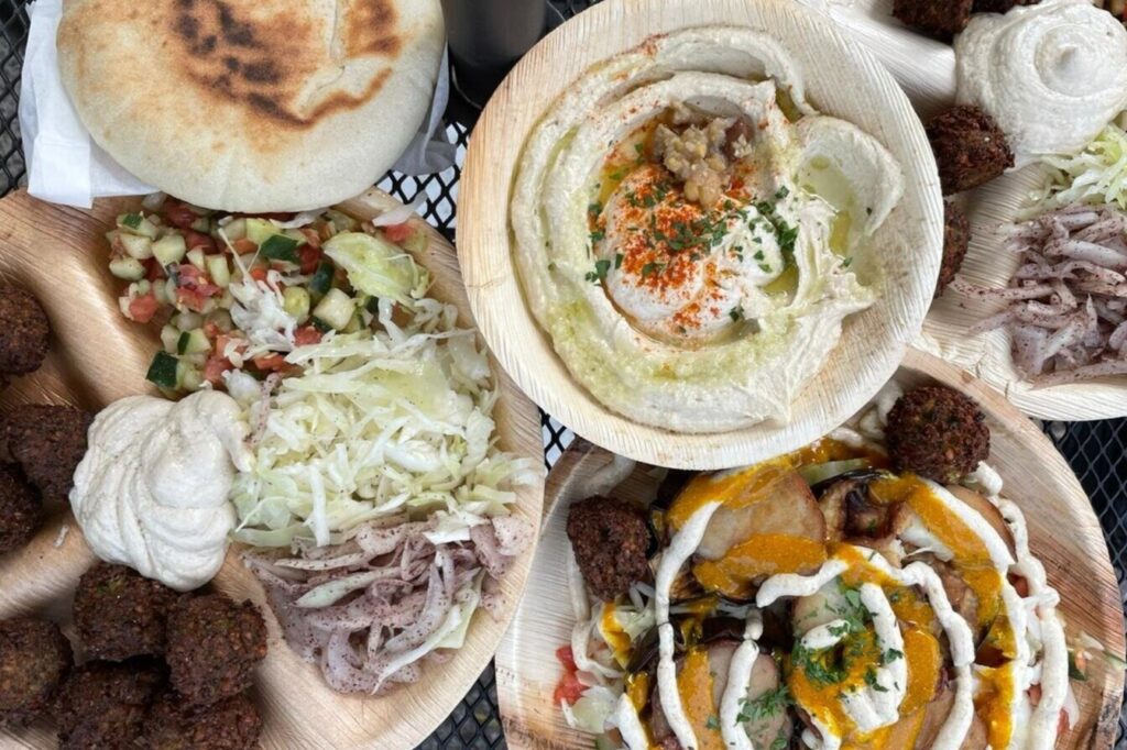 Falafel and other food from Aba's