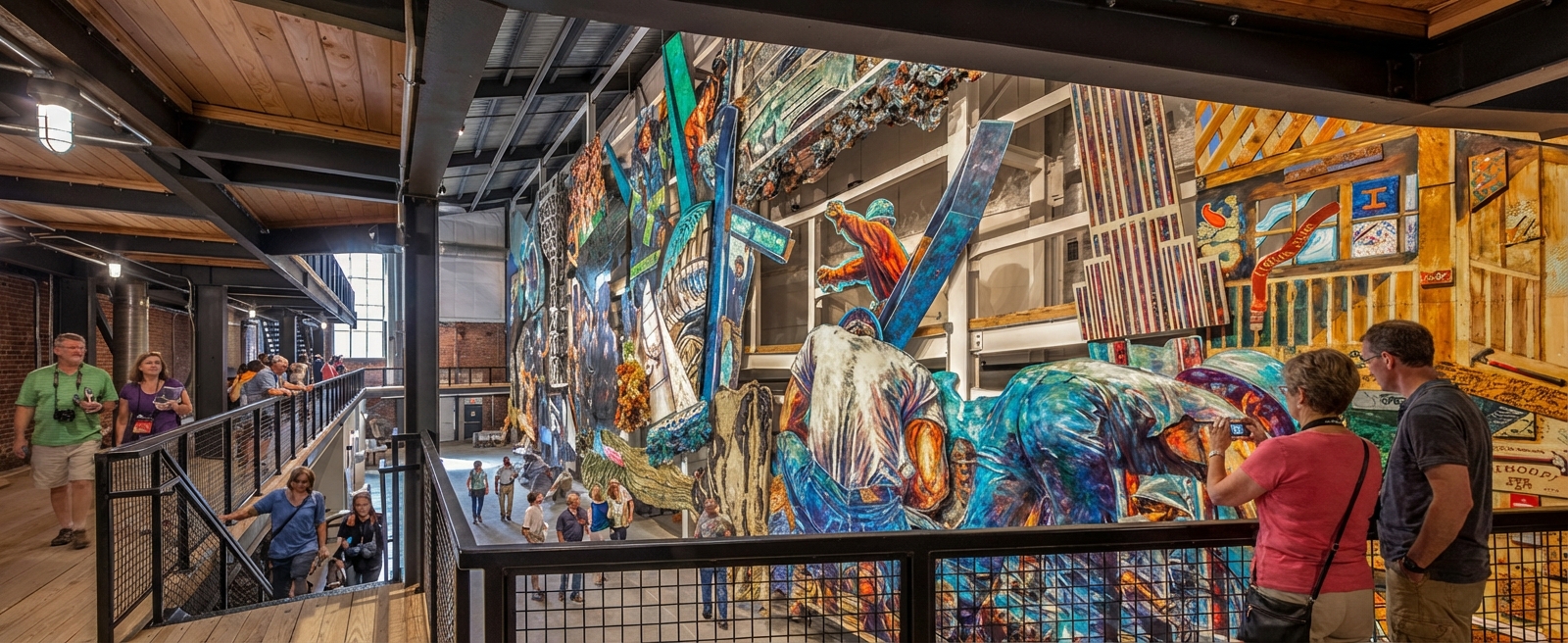 Families and friends walking along a marina in the Hamptons, with docked boats and yachts in the background on a sunny afternoon.