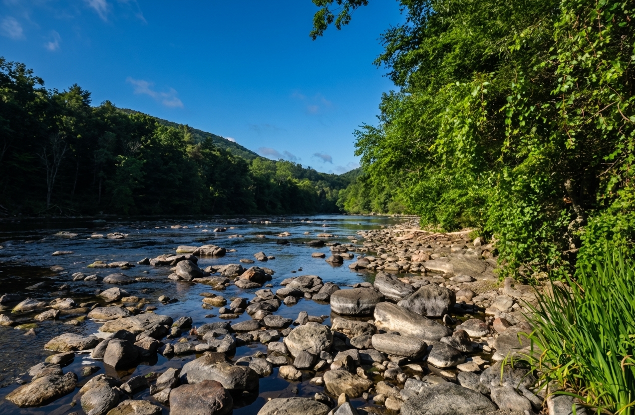 Scenic view of the Litchfield Hills from Mohawk Mountain summit trails