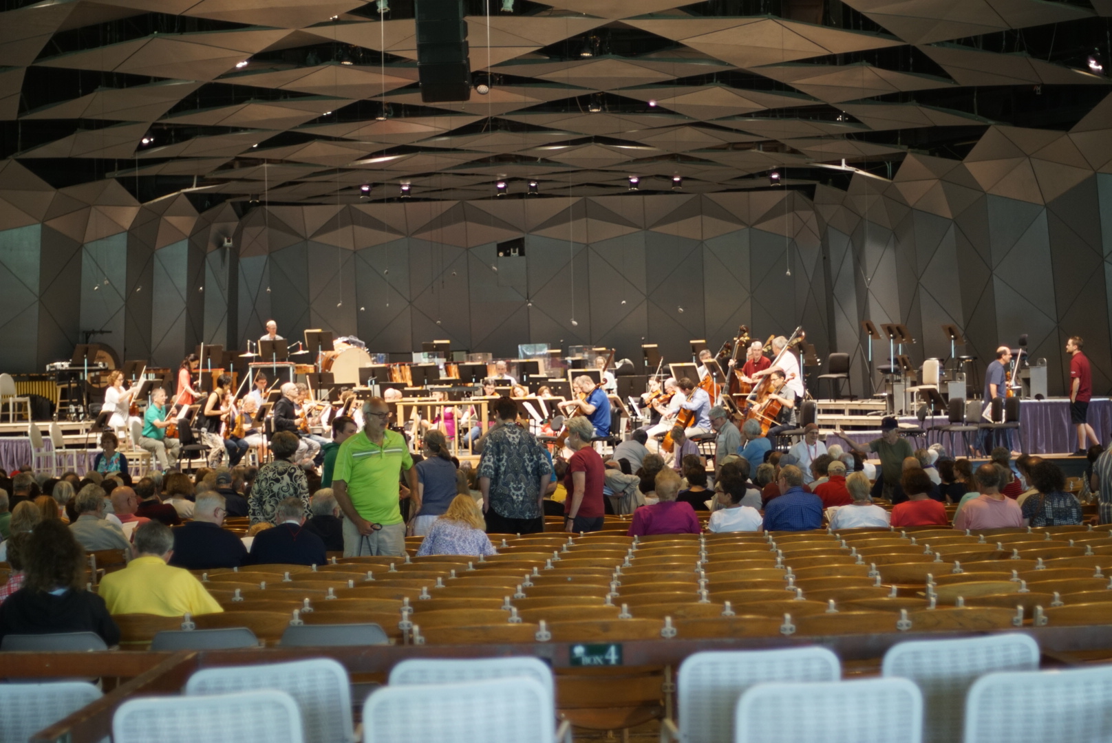 Tanglewood lawn concert at sunset in the Berkshires near New Marlborough, MA.