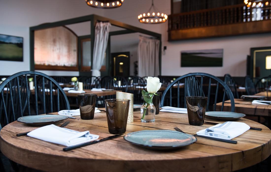Farm-to-table dinner at a Rhinebeck restaurant in the Hudson Valley.